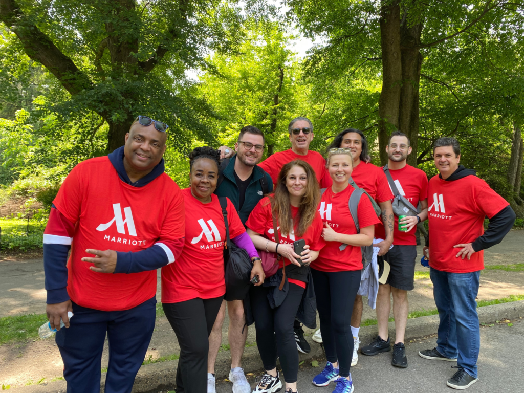 Associates at a volunteer event.