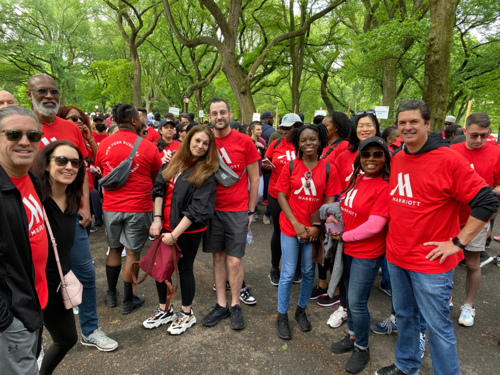 Associates at a volunteer event.