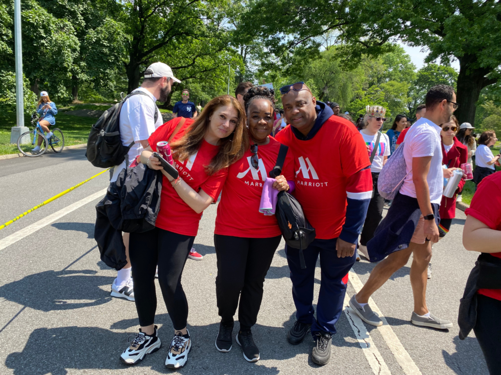 Associates at a volunteer event.