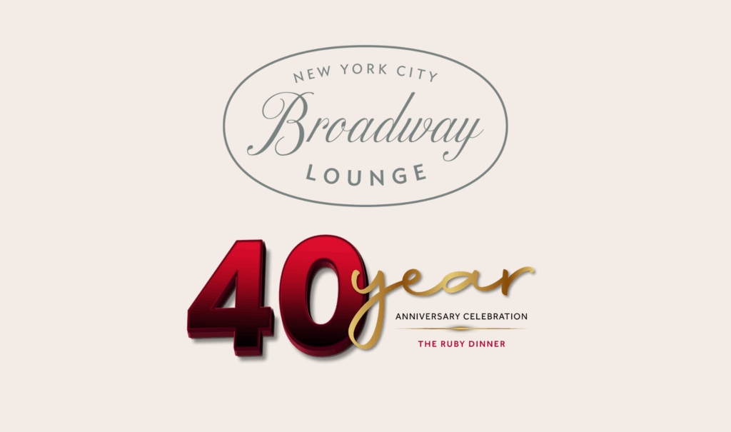 40th Anniversary and Broadway Lounge Logo.
