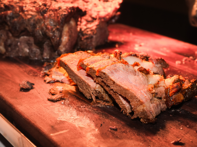 A roast carving station.